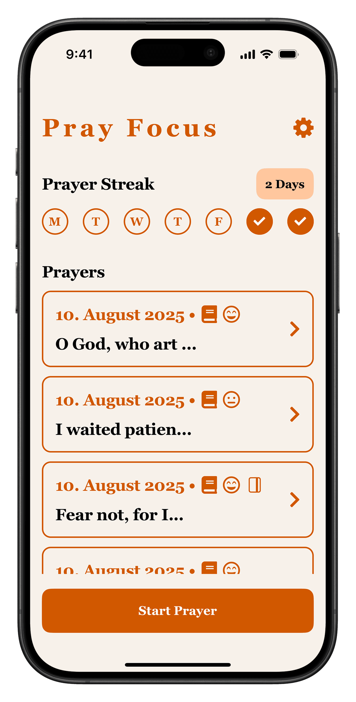 Pray Focus App Screenshot